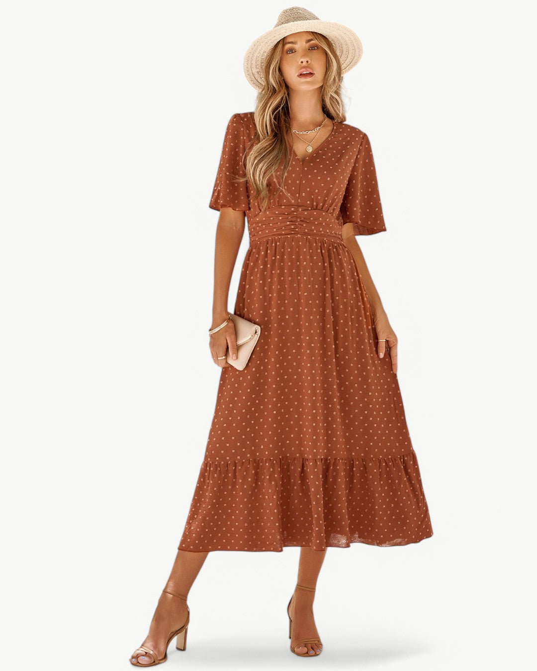 Lisa | V-neck dress with short sleeves - Lightweight and fashionable