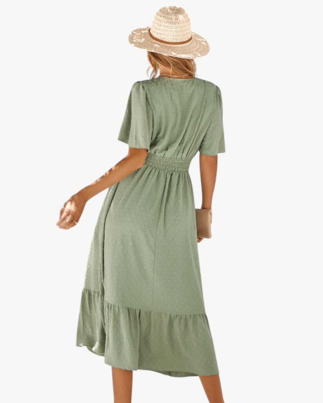 Lisa | V-neck dress with short sleeves - Lightweight and fashionable