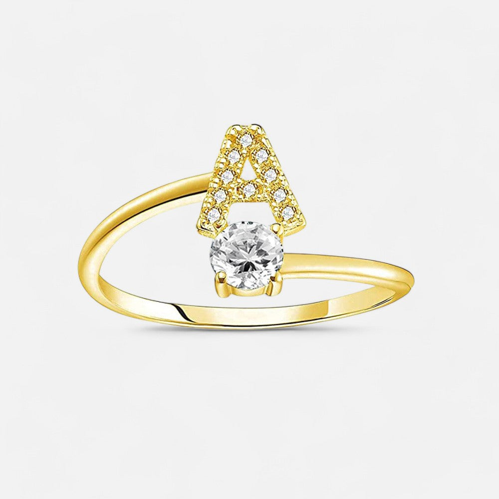 Sterling Silver Initial Ring - Open Jewellery