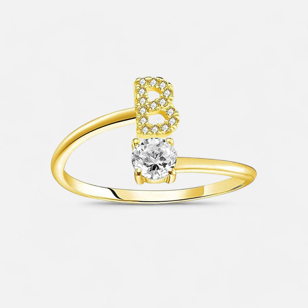 Sterling Silver Initial Ring - Open Jewellery