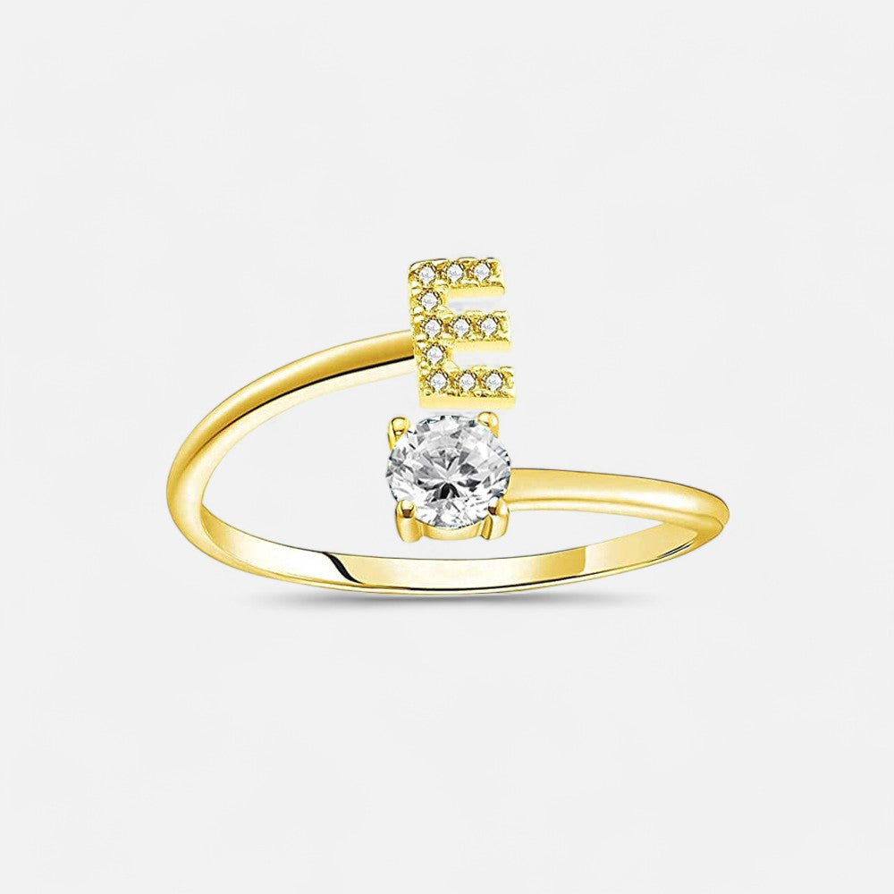 Sterling Silver Initial Ring - Open Jewellery