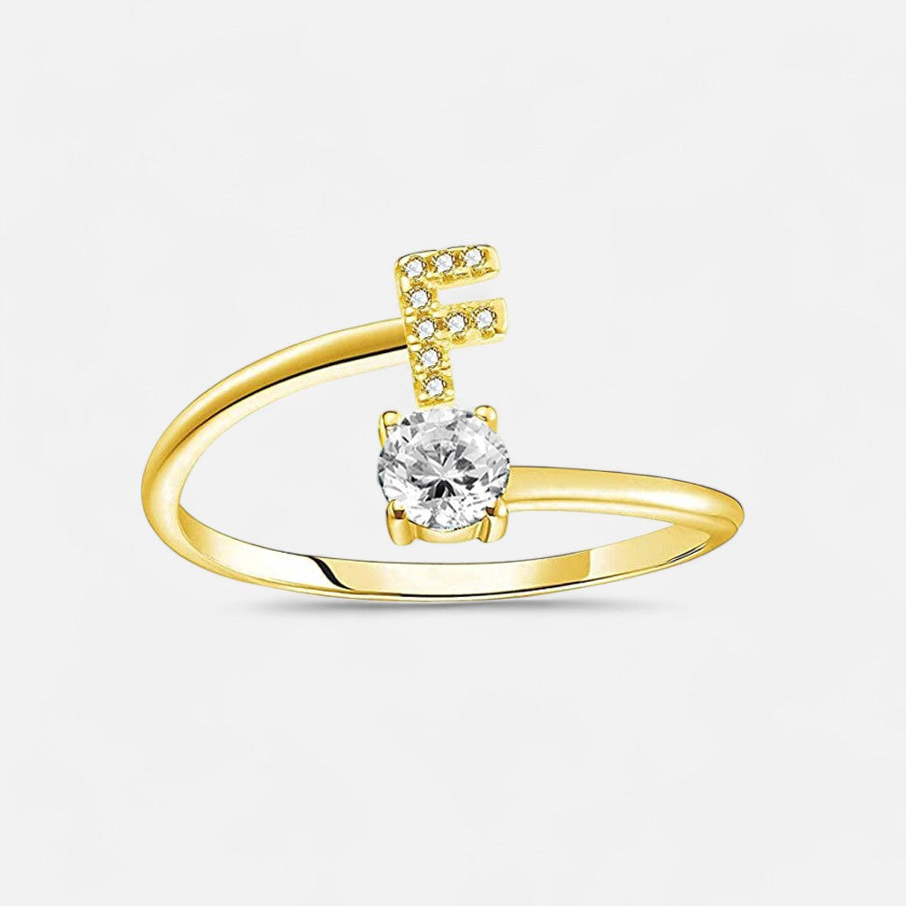 Sterling Silver Initial Ring - Open Jewellery