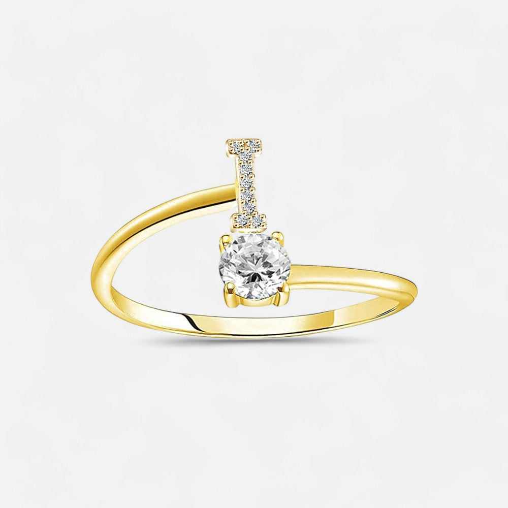 Sterling Silver Initial Ring - Open Jewellery