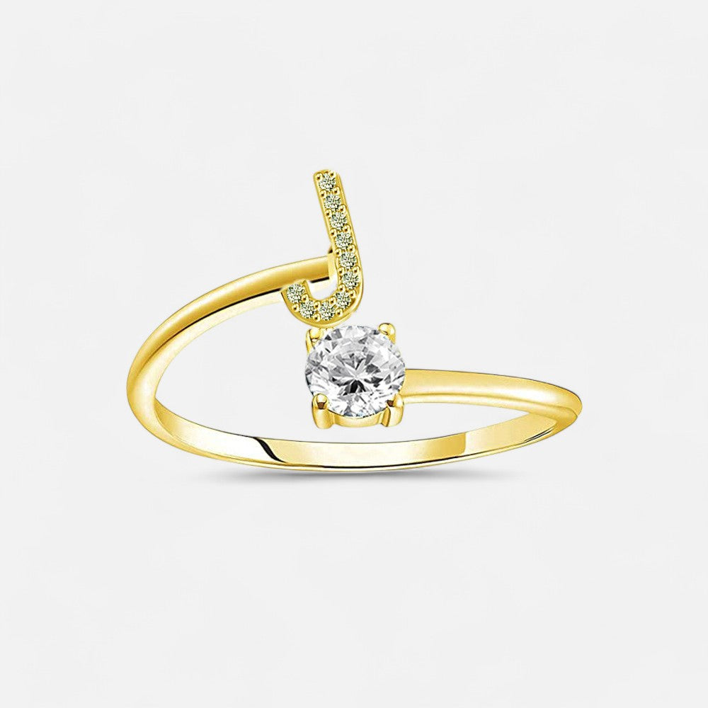Sterling Silver Initial Ring - Open Jewellery