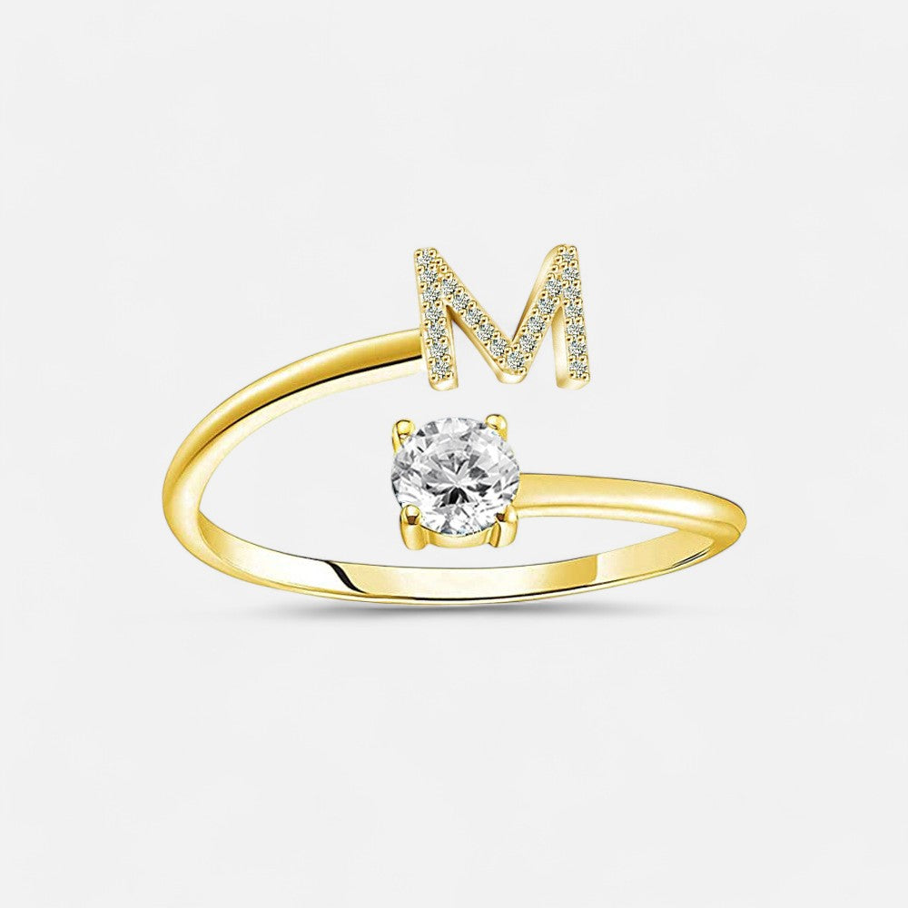 Sterling Silver Initial Ring - Open Jewellery