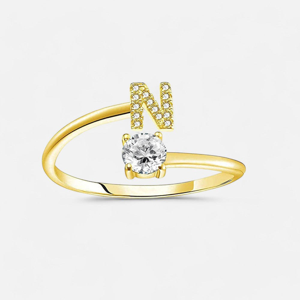 Sterling Silver Initial Ring - Open Jewellery