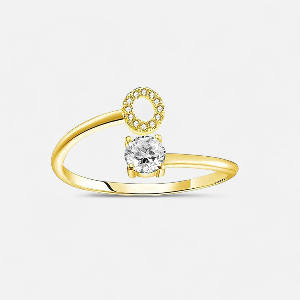 Sterling Silver Initial Ring - Open Jewellery