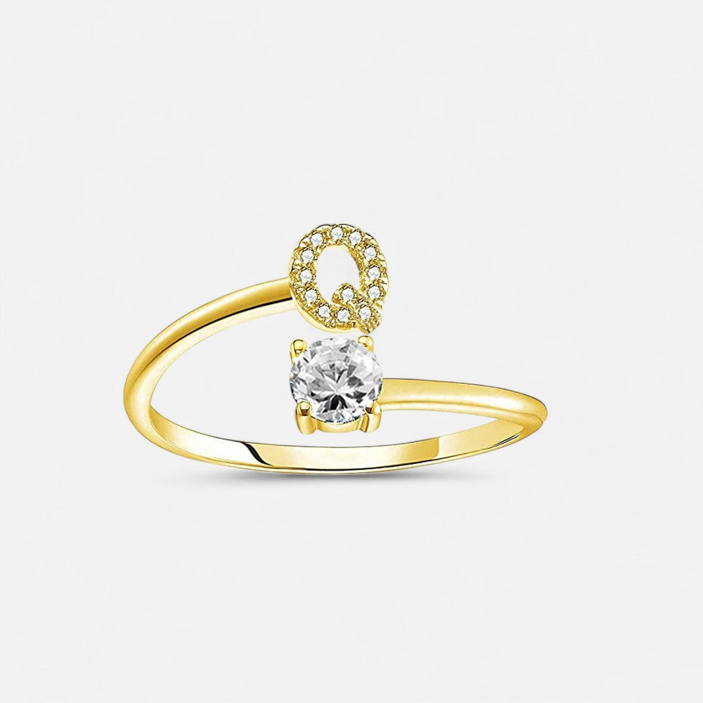 Sterling Silver Initial Ring - Open Jewellery