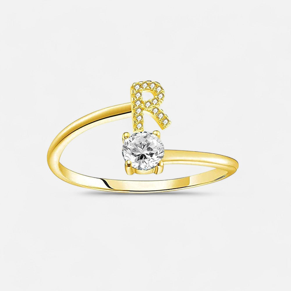 Sterling Silver Initial Ring - Open Jewellery