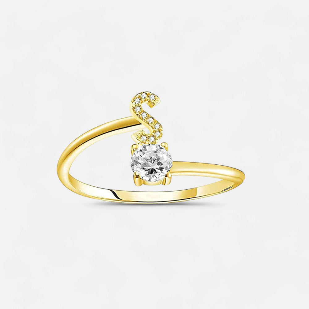 Sterling Silver Initial Ring - Open Jewellery