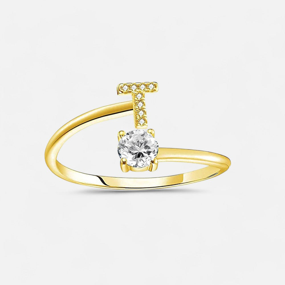Sterling Silver Initial Ring - Open Jewellery