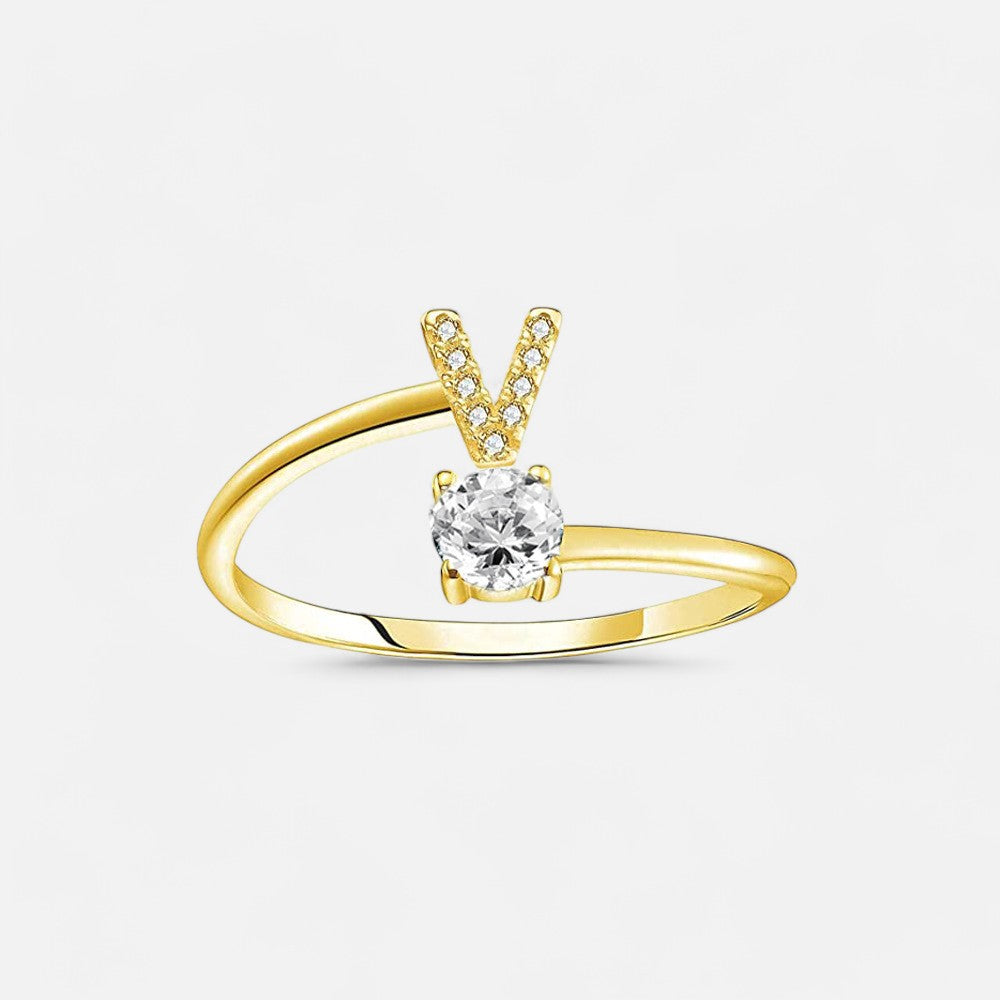 Sterling Silver Initial Ring - Open Jewellery