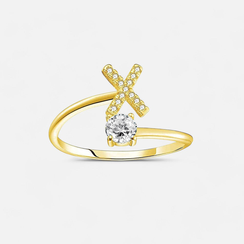 Sterling Silver Initial Ring - Open Jewellery