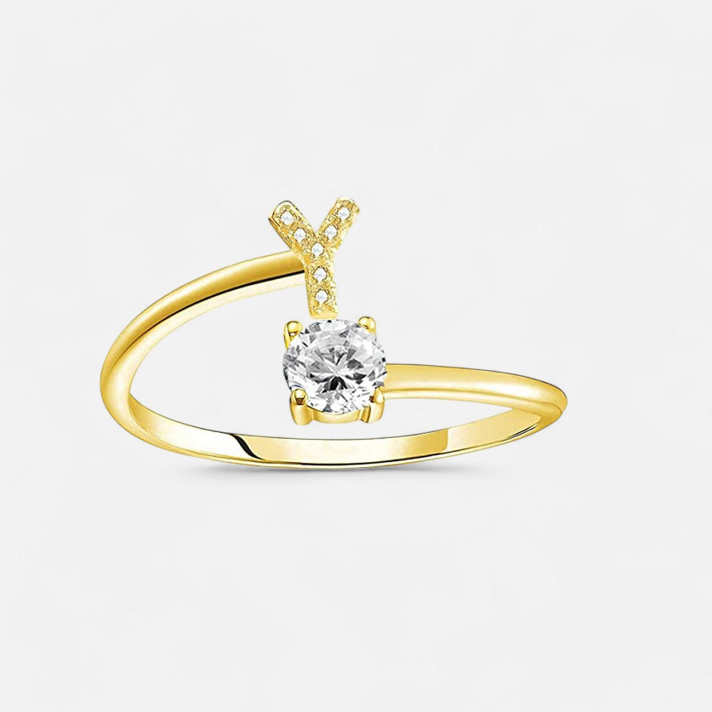 Sterling Silver Initial Ring - Open Jewellery