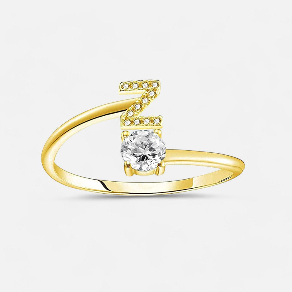 Sterling Silver Initial Ring - Open Jewellery