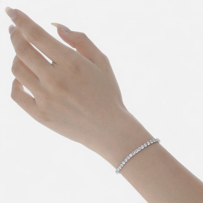 Sterling Silver Elegant Tennis Bracelet - Dolce Vincita