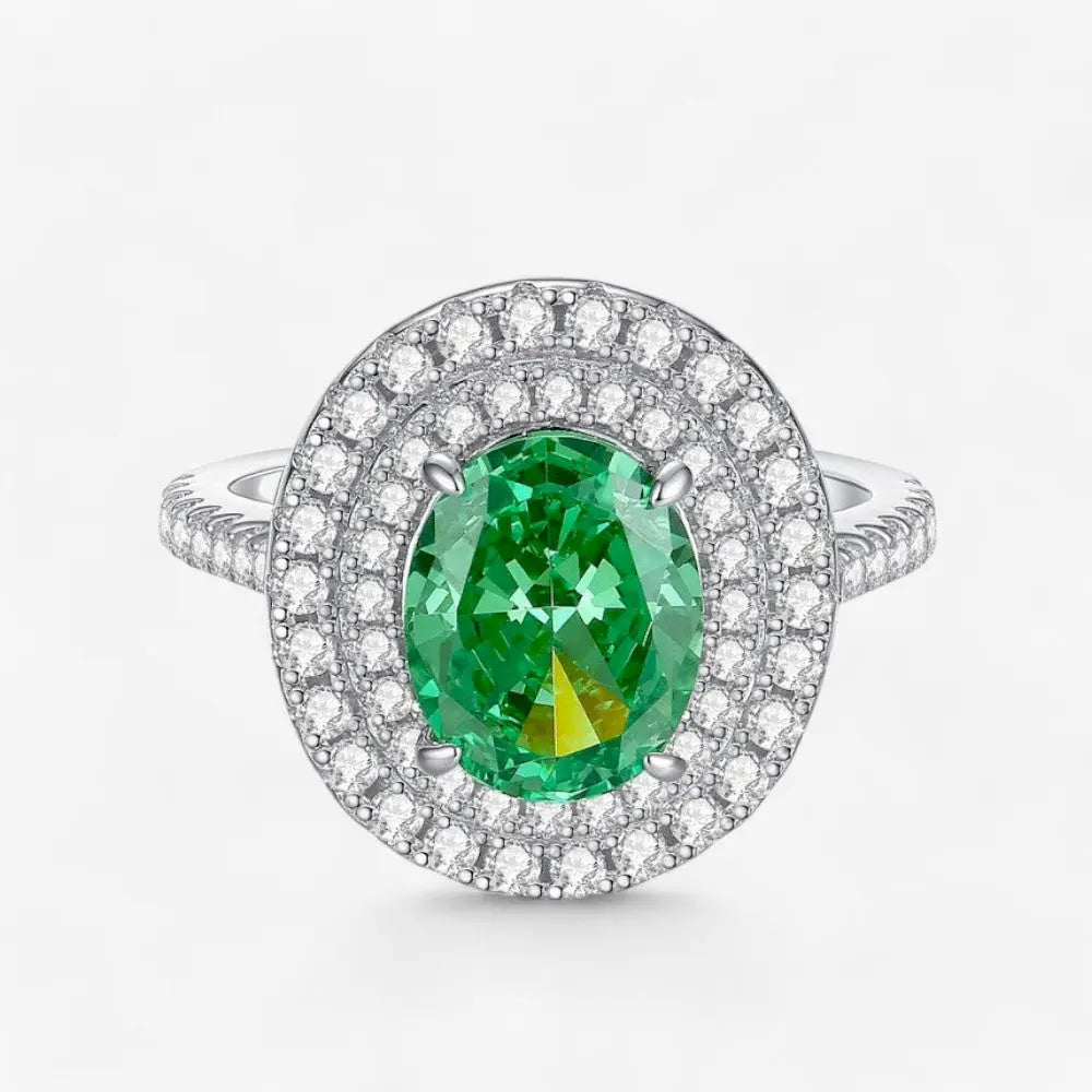 Sterling Silver Eternal Verde Sparkle Ring - Dolce Vincita