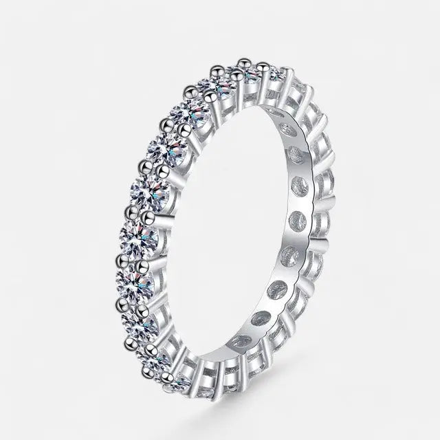 Sterling Silver Eternity Sparkle Band - Dolce Vincita