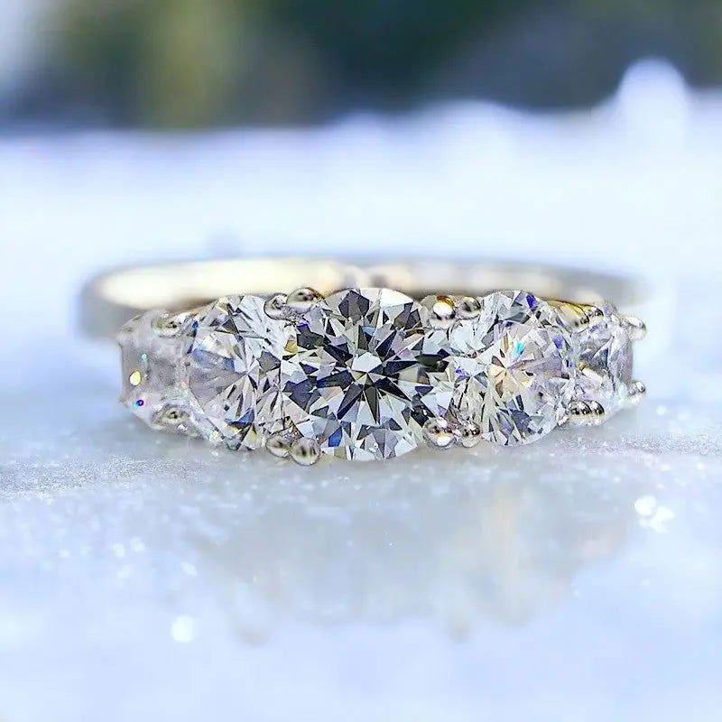 Sterling Silver Five Stone Radiance Ring - Dolce Vincita