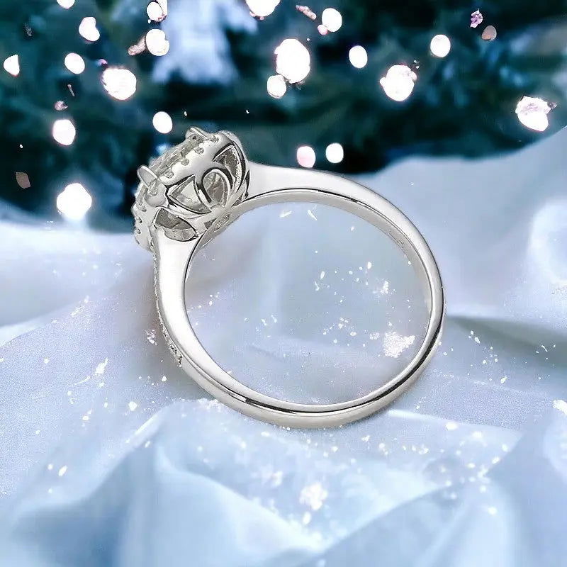 Sterling Silver Halo Cushion Ring - Dolce Vincita