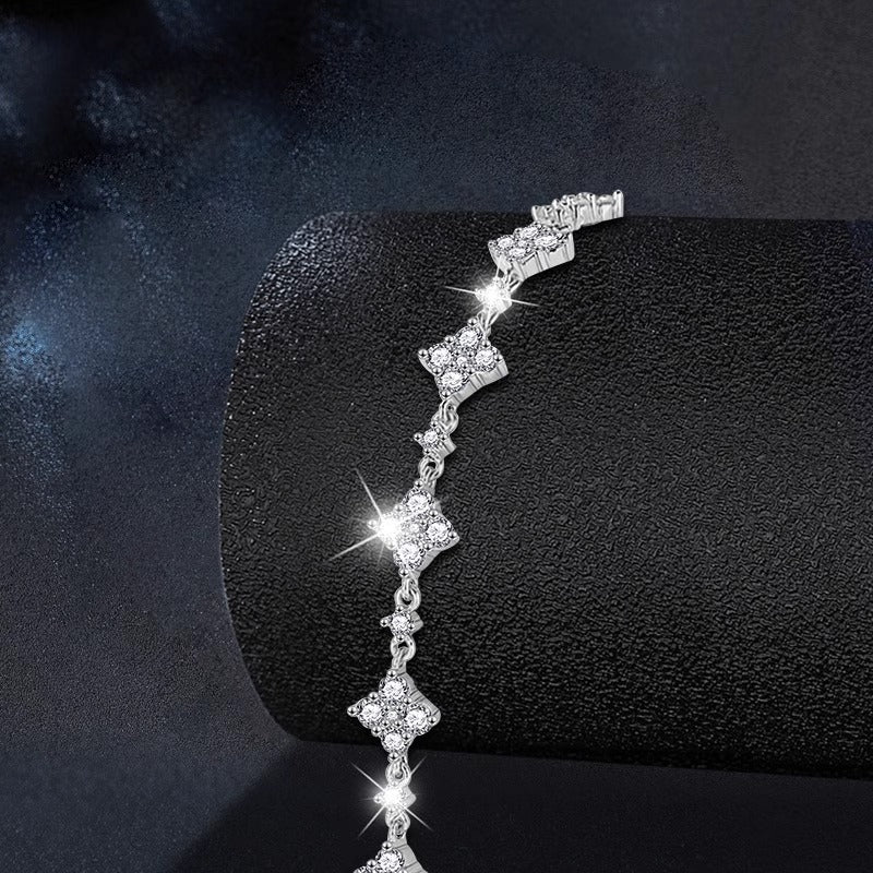 Sterling Silver Starry Elegance Bracelet - Dolce Vincita