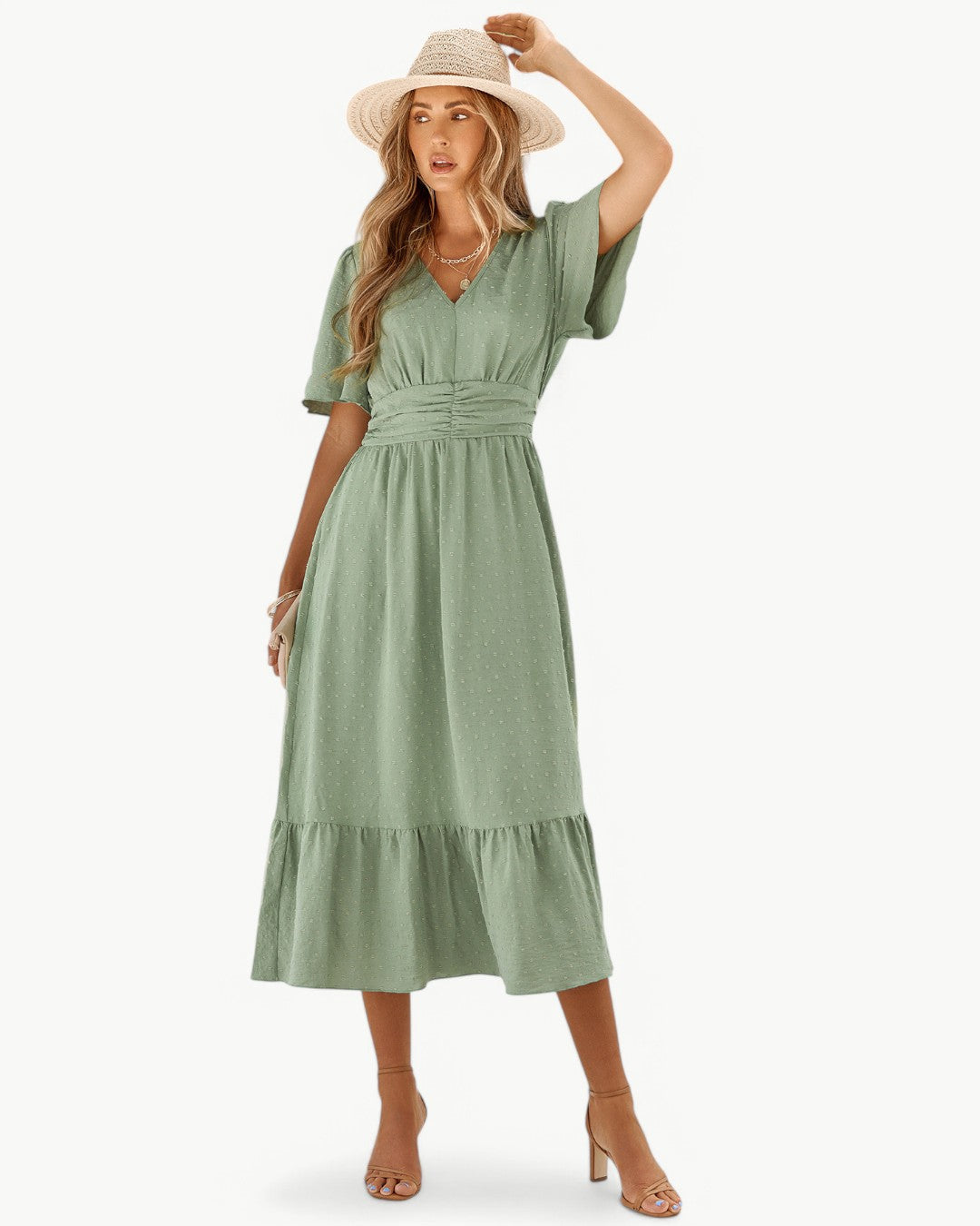 Lisa | V-neck dress with short sleeves - Lightweight and fashionable