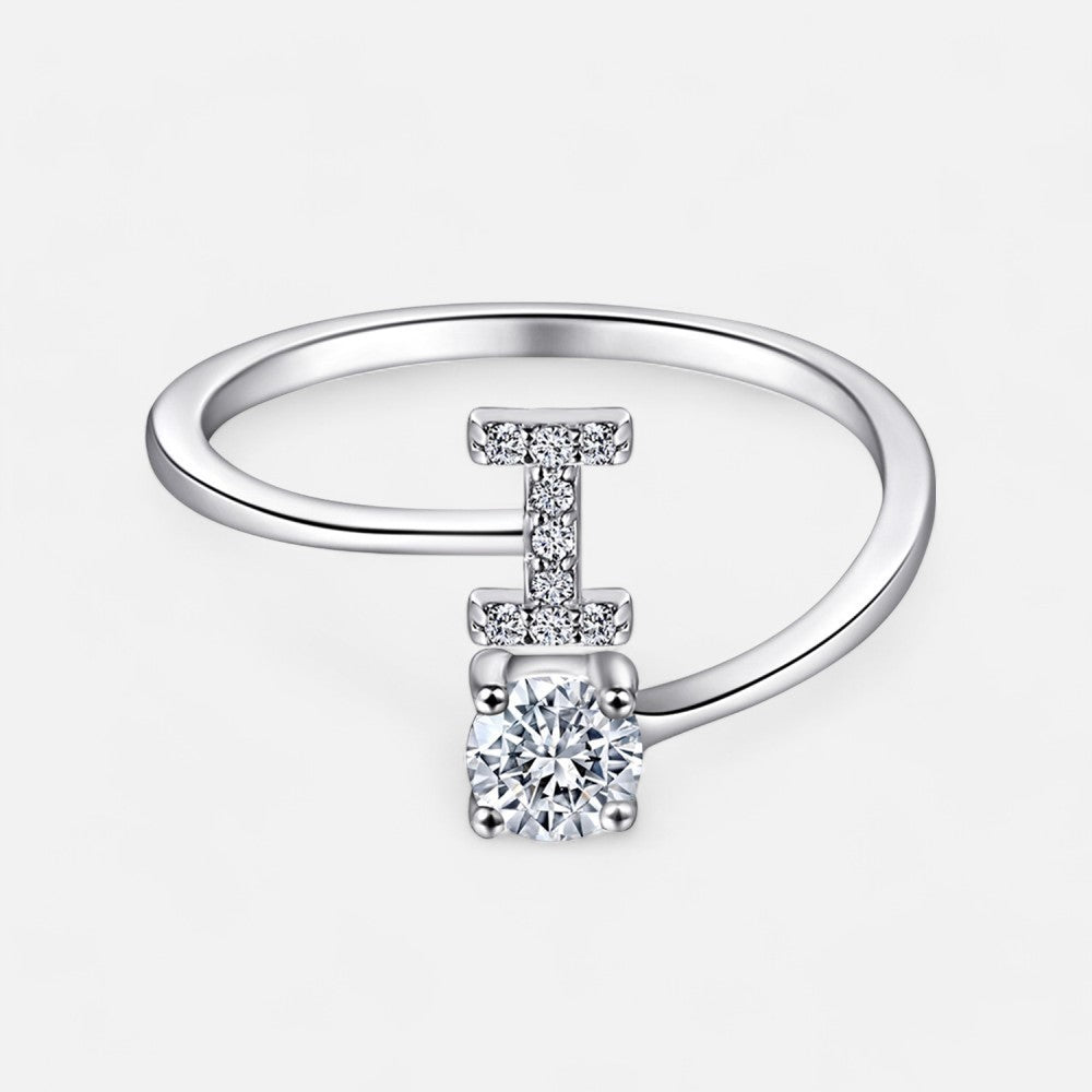 Sterling Silver Initial Ring - Open Jewellery