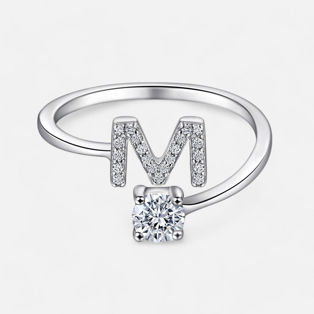 Sterling Silver Initial Ring - Open Jewellery