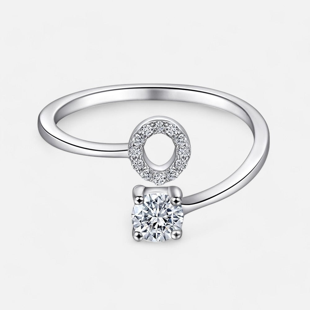 Sterling Silver Initial Ring - Open Jewellery