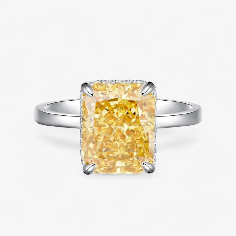 Sterling Silver Amber Sunrise Ring - Dolce Vincita