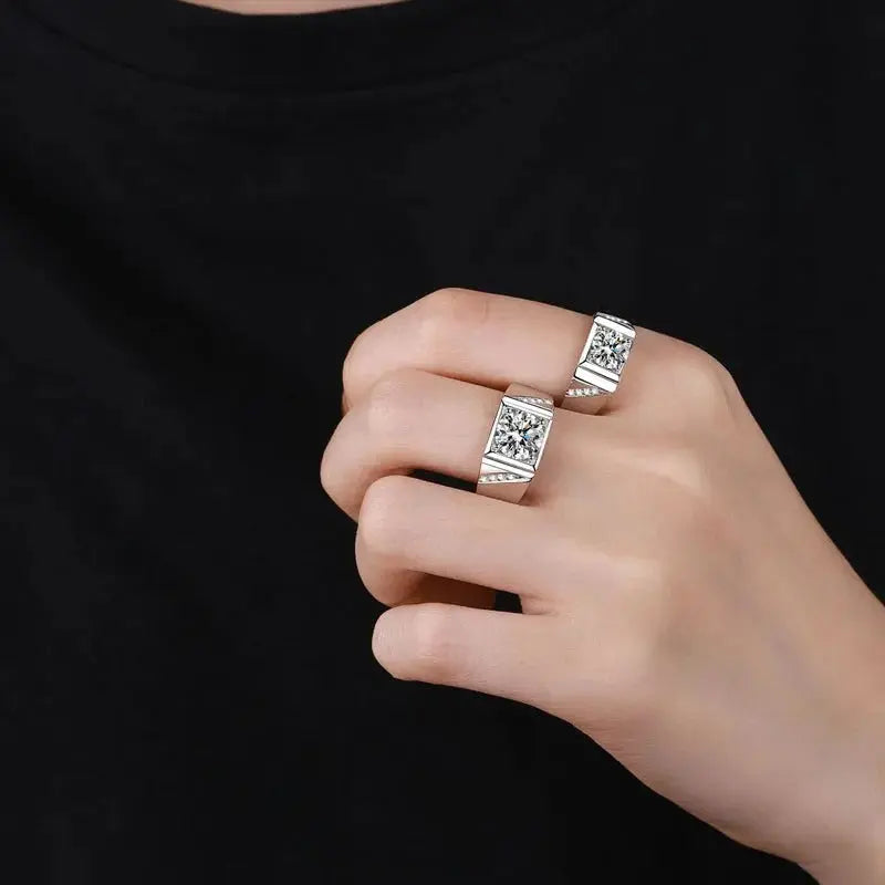Sterling Silver Bold Signet Ring - Dolce Vincita