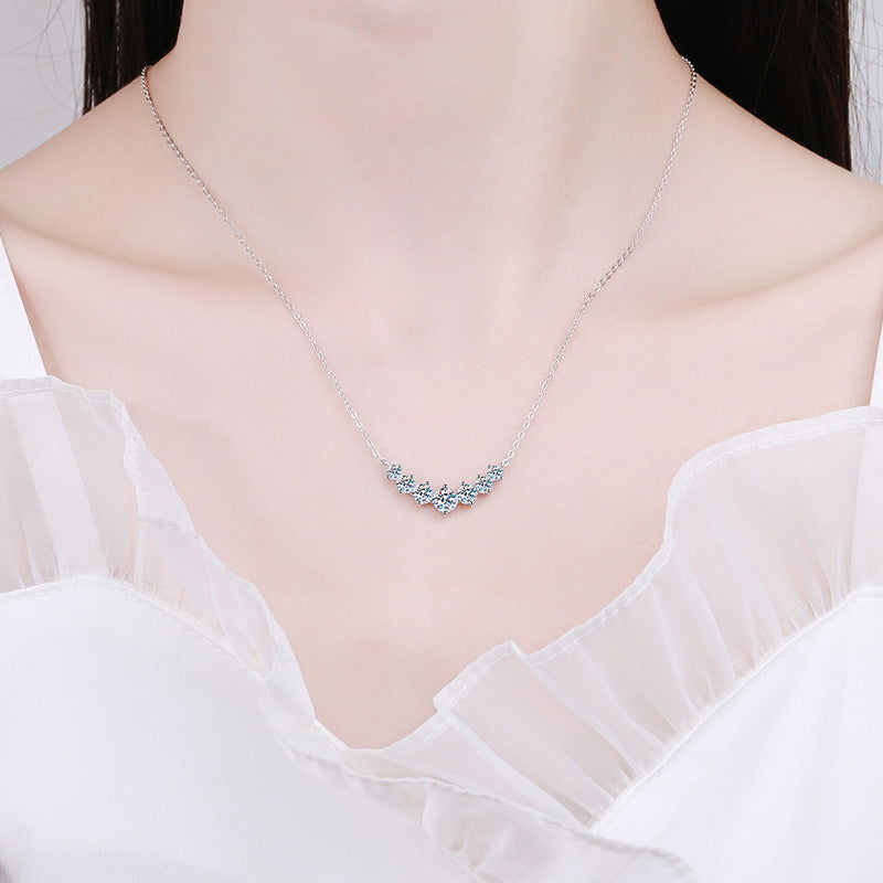 Sterling Silver Celeste Sparkle Necklace - Open Jewellery
