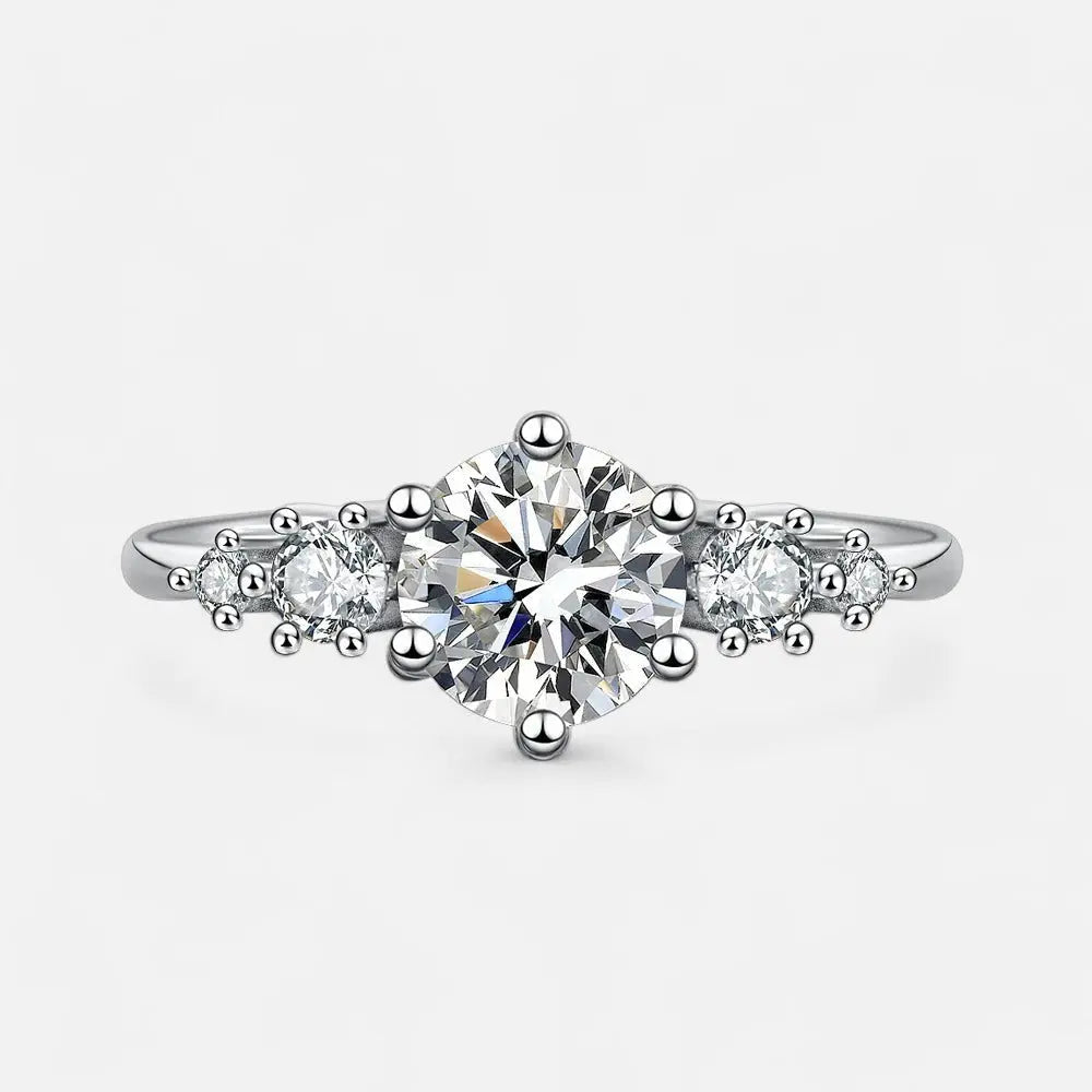 Sterling Silver Celeste Tri-Stone Ring - Dolce Vincita