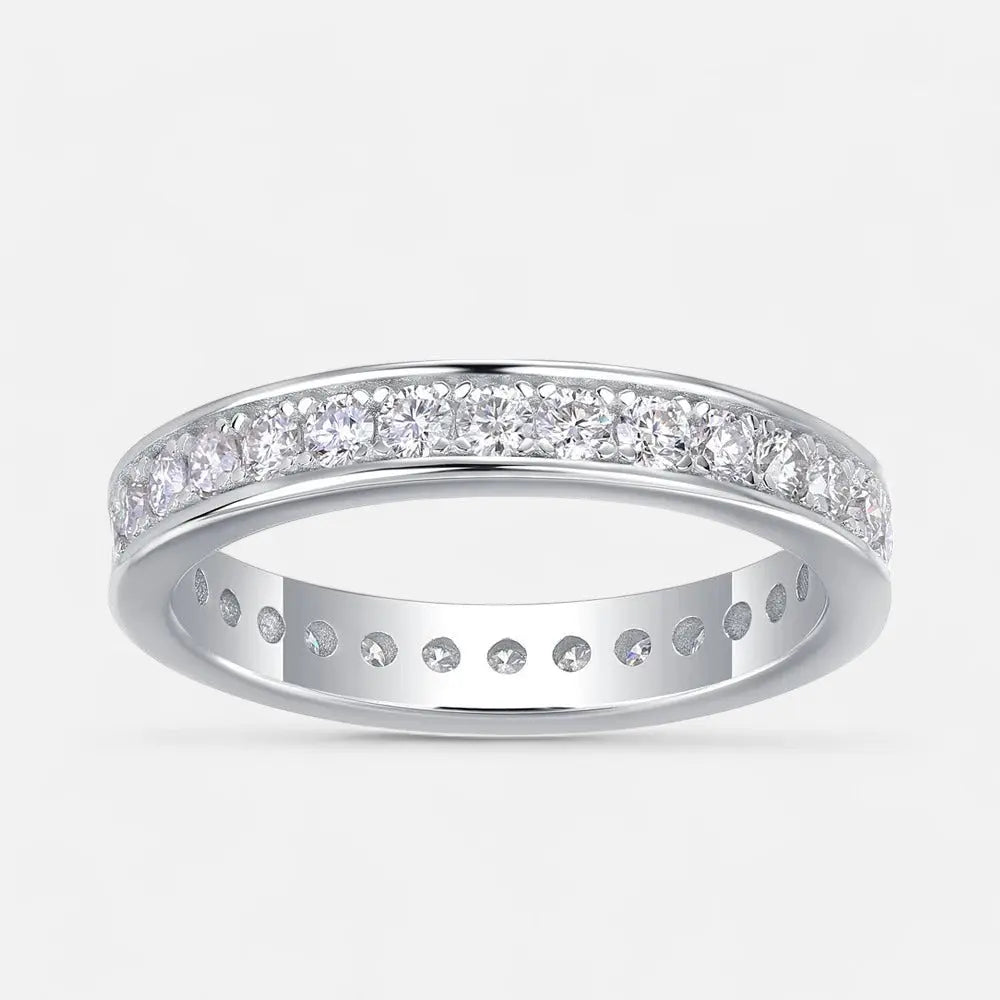 Sterling Silver Channel Eternity Band - Dolce Vincita