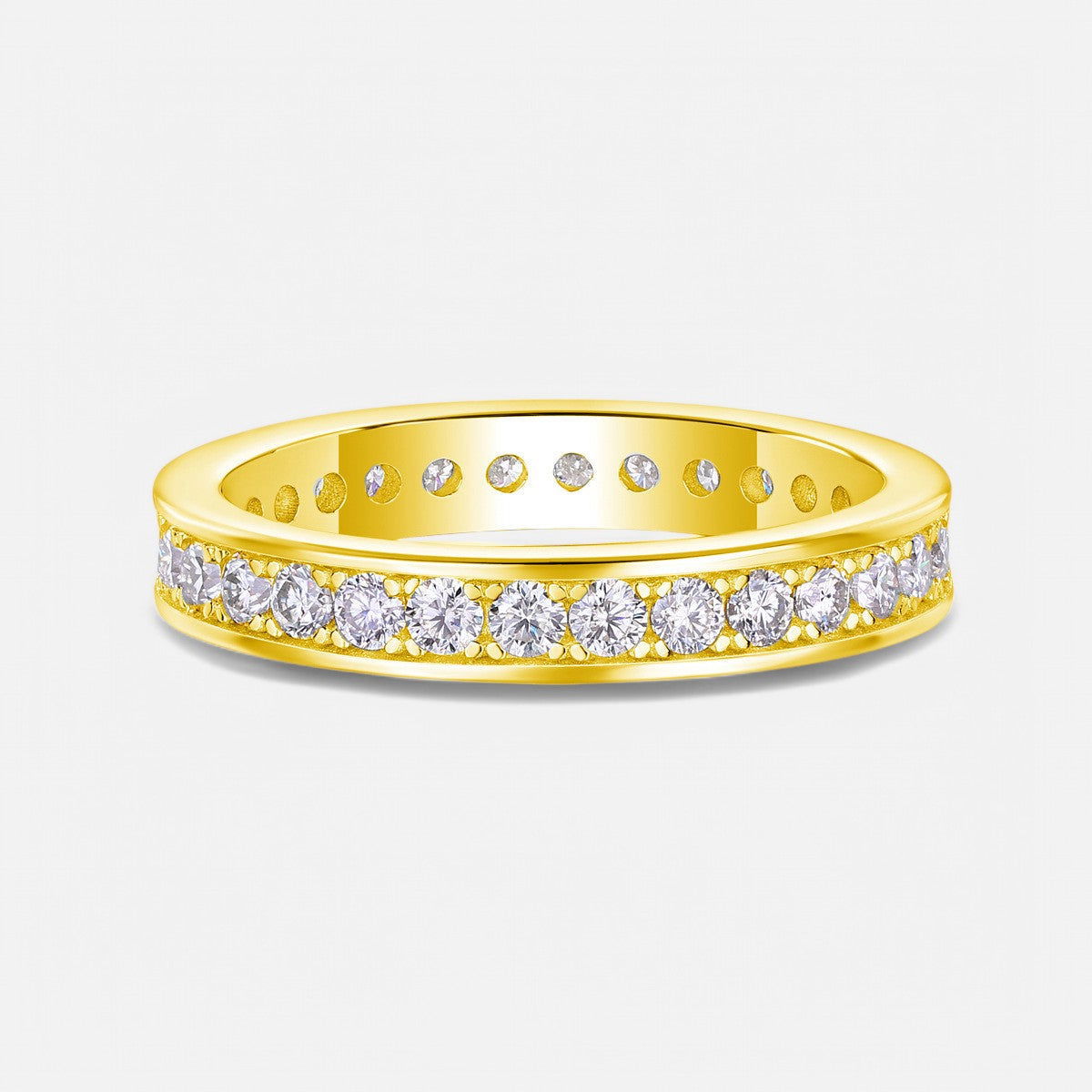 Sterling Silver Channel Eternity Band - Dolce Vincita