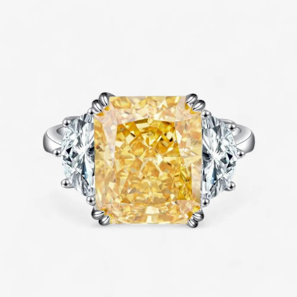 Sterling Silver Citrine Crown Ring - Dolce Vincita