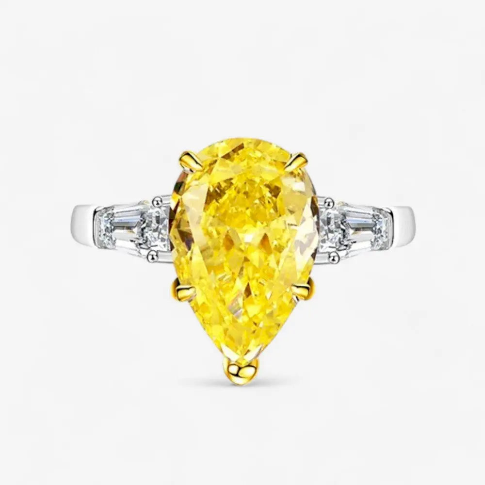 Sterling Silver Golden Serenity Ring - Dolce Vincita