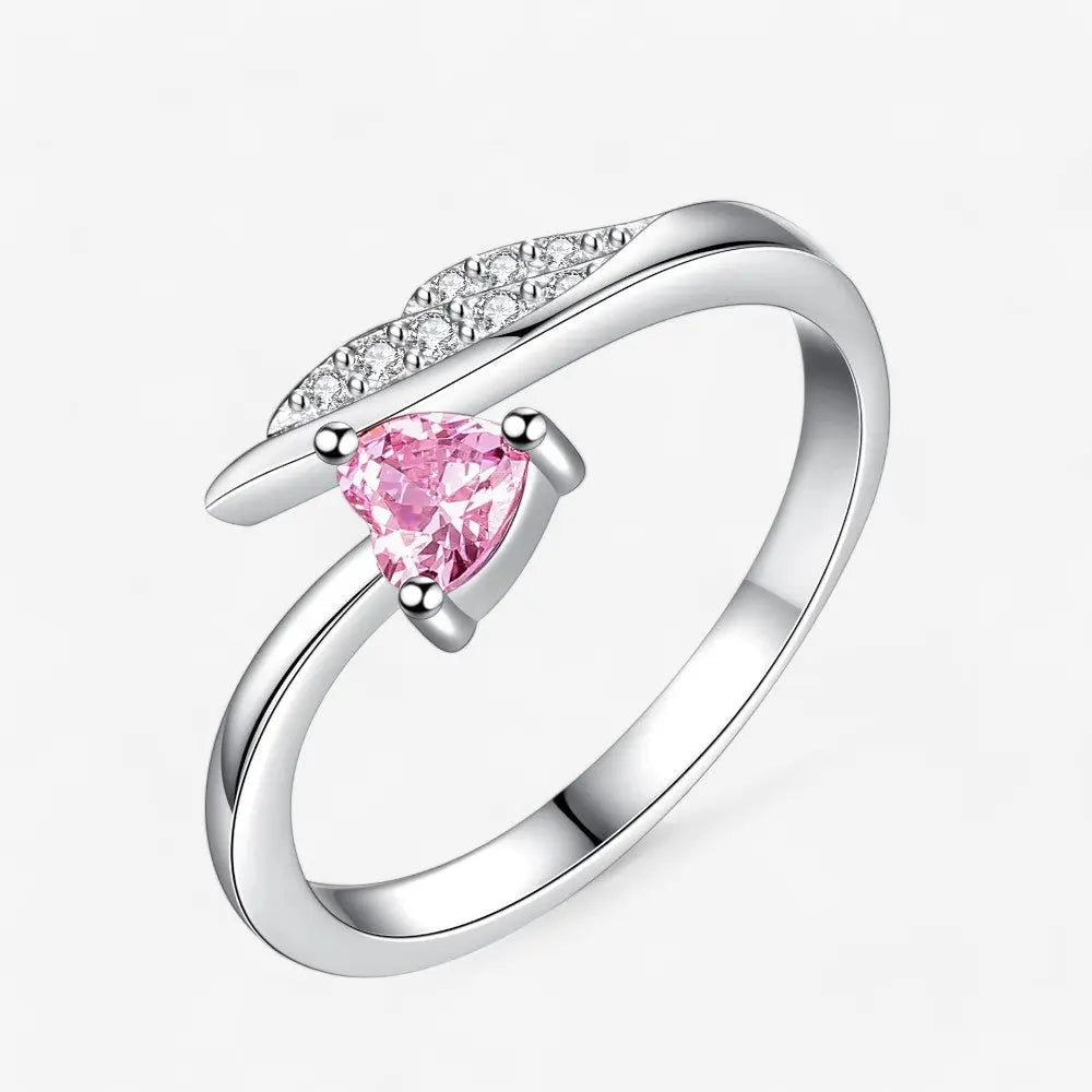 Sterling Silver Petal Kiss Ring - Dolce Vincita
