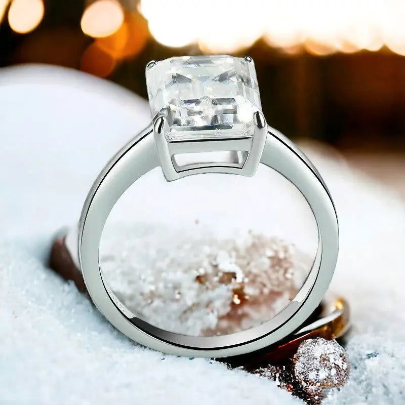 Sterling Silver Radiant Glamour Ring - Dolce Vincita