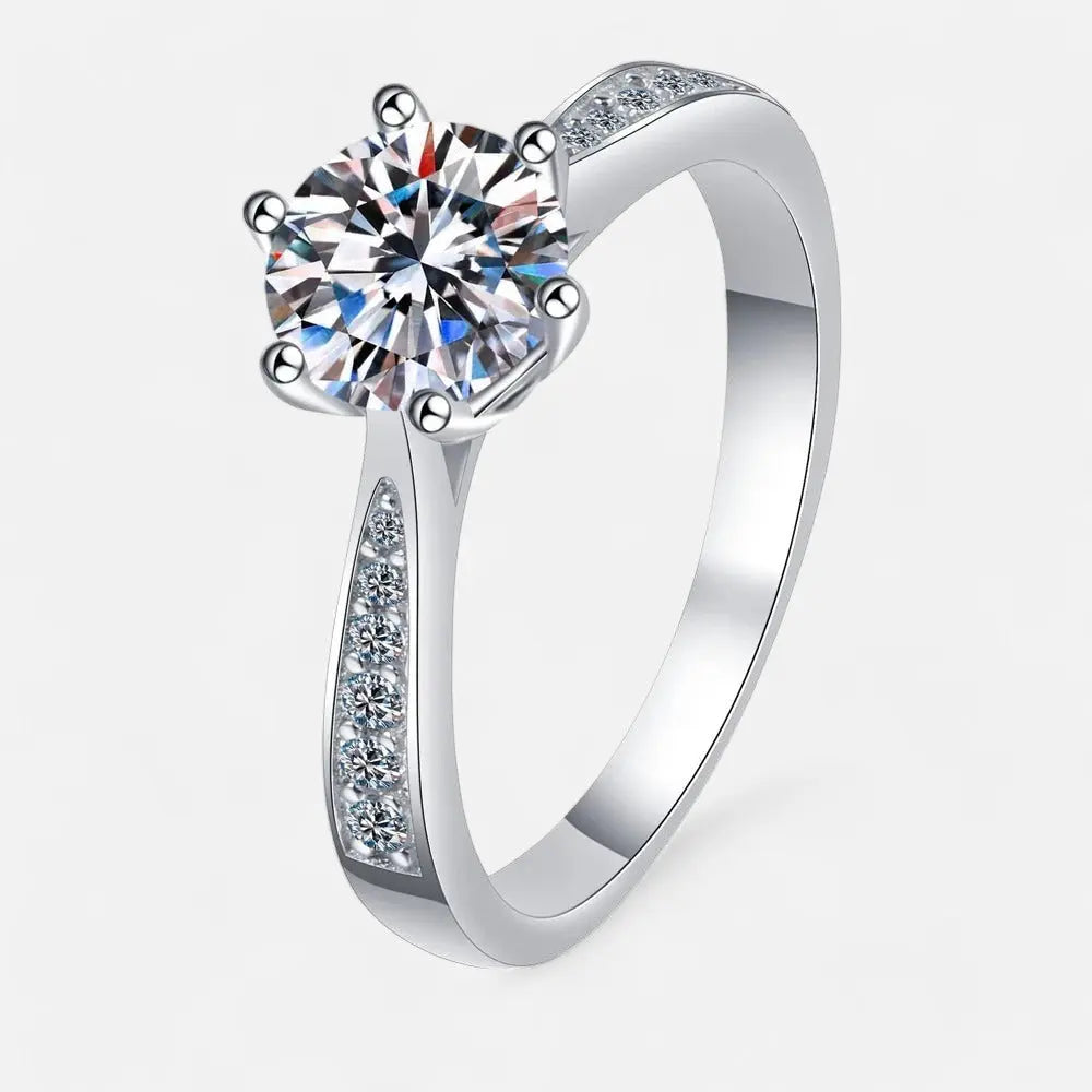 Sterling Silver Radiant Halo Ring - Dolce Vincita