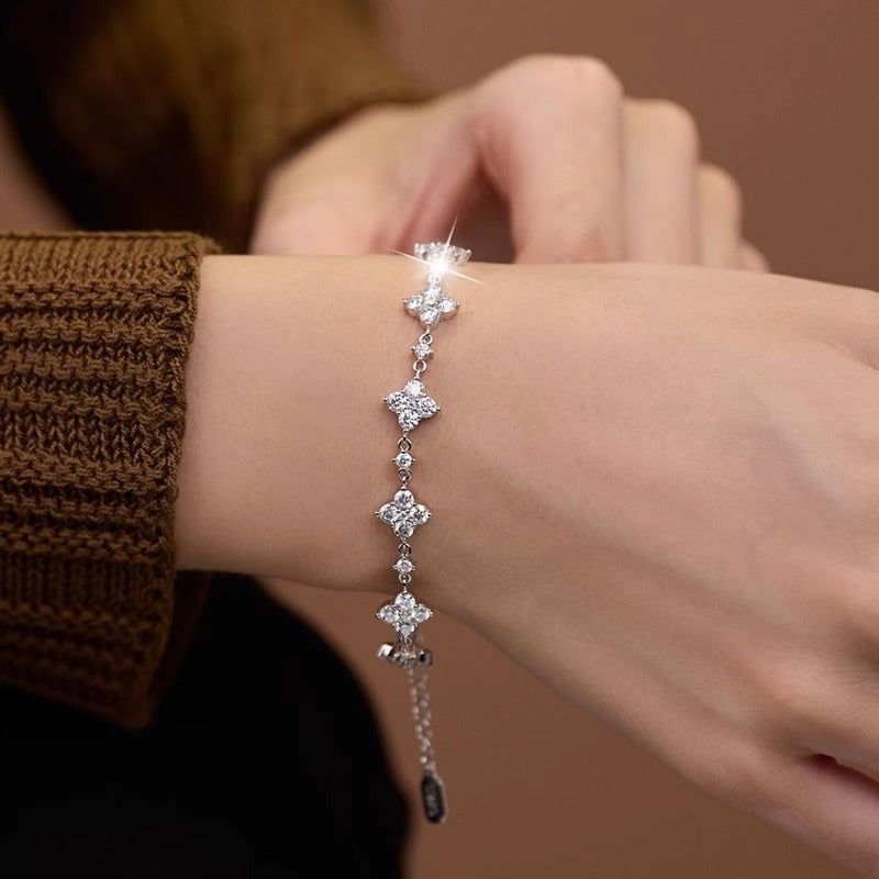 Sterling Silver Starry Elegance Bracelet - Dolce Vincita