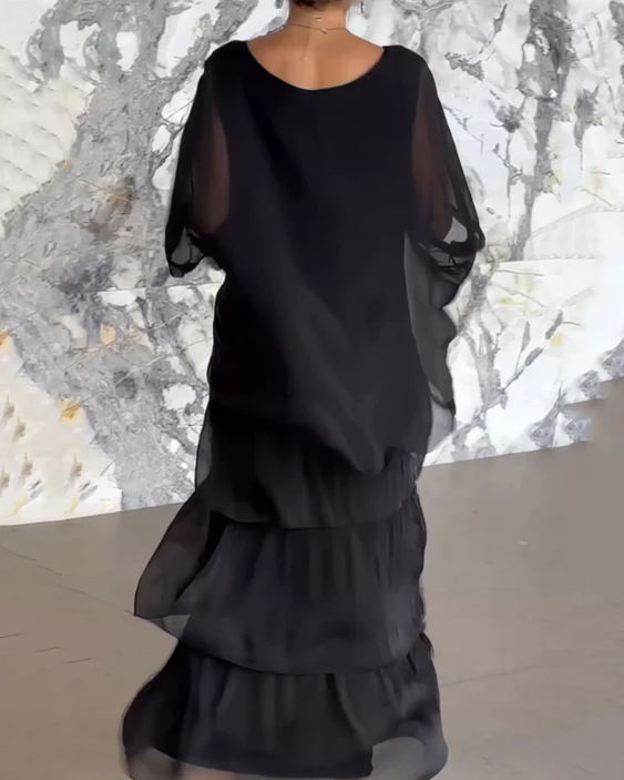 Estrella | Maxi loose dress with round neckline